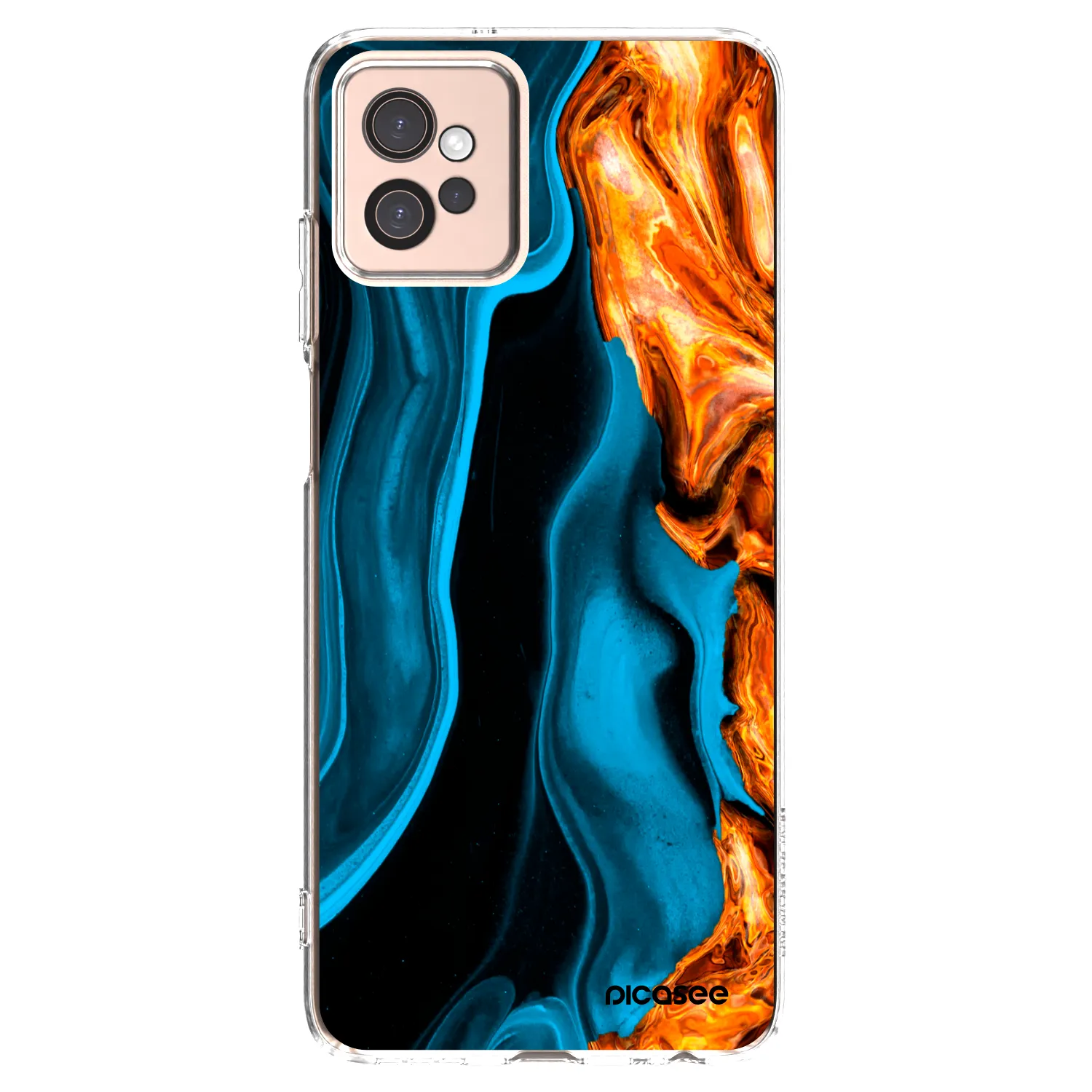 Picasee silikonowe przeźroczyste etui na Motorola Moto G32 - Gold blue