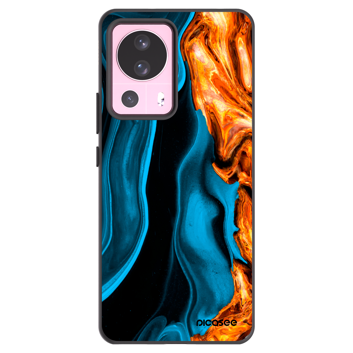 Picasee silikonowe czarne etui na Xiaomi 13 Lite - Gold blue