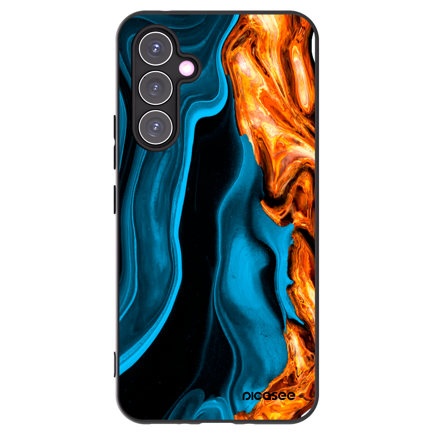 Picasee silikonowe czarne etui na Samsung Galaxy A54 5G A546B - Gold blue