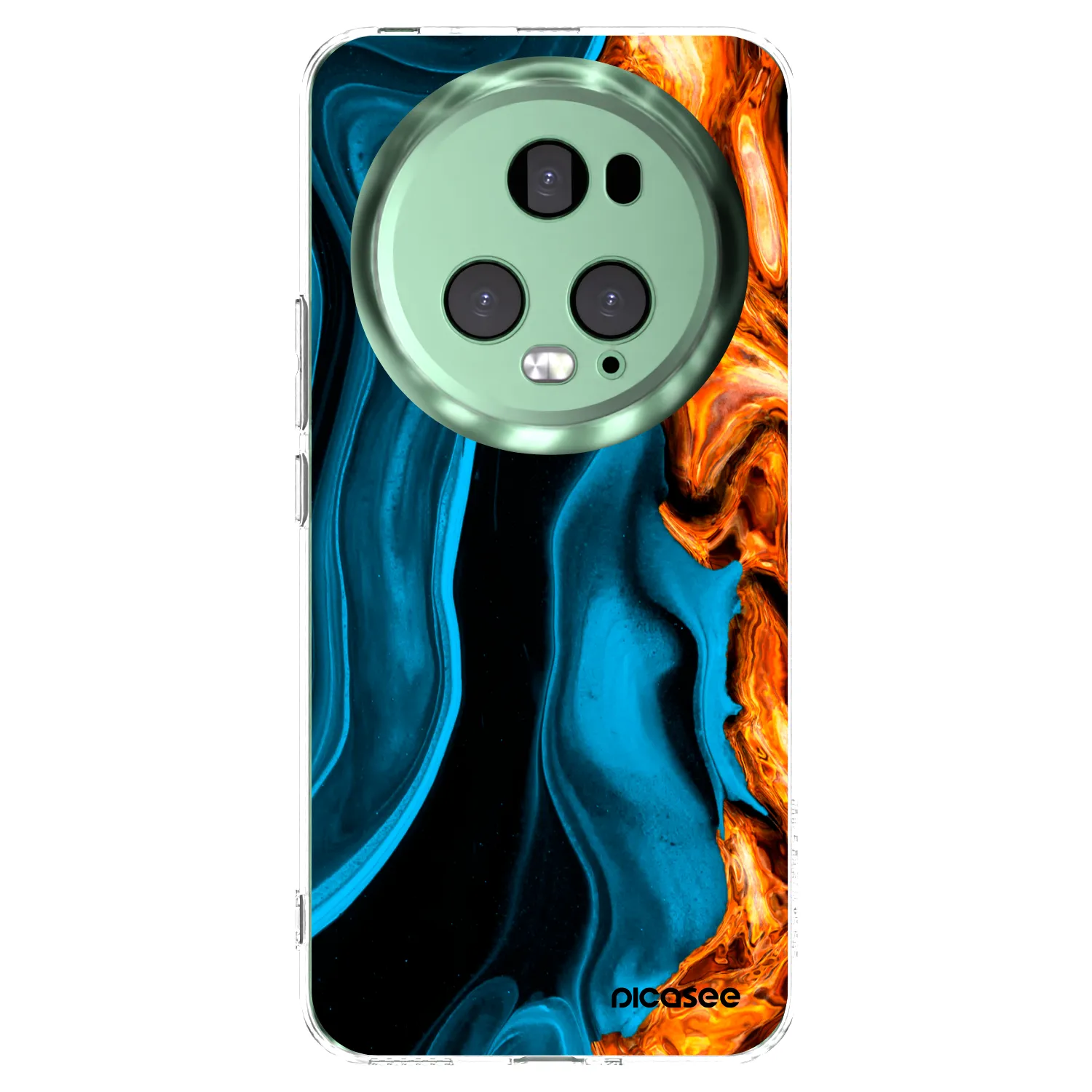 Picasee silikonowe przeźroczyste etui na Honor Magic5 Pro - Gold blue