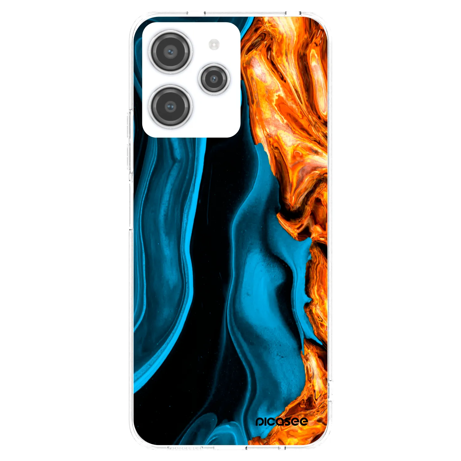 Picasee silikonowe przeźroczyste etui na Xiaomi Redmi 12 4G - Gold blue
