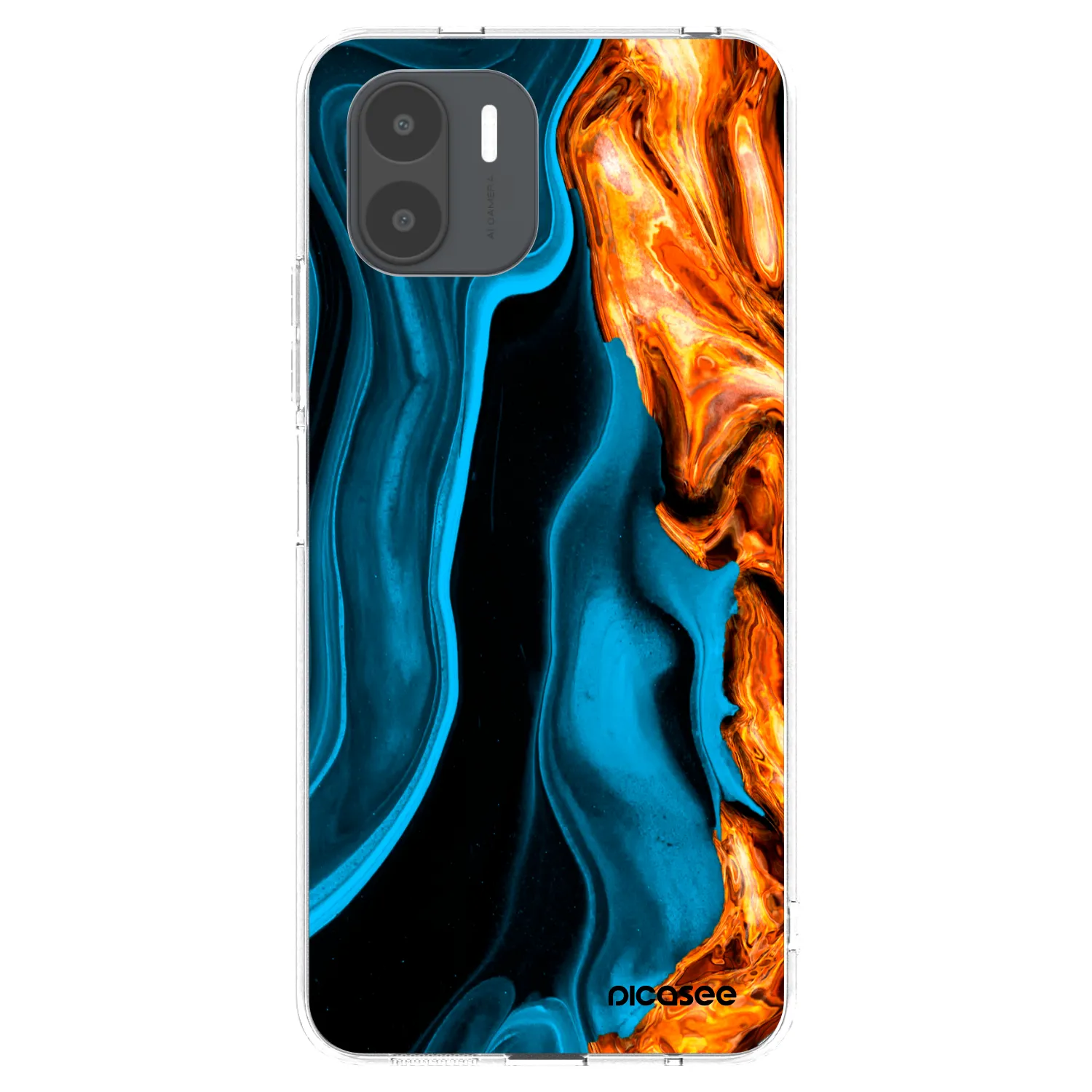 Picasee silikonowe przeźroczyste etui na Xiaomi Redmi A2 - Gold blue