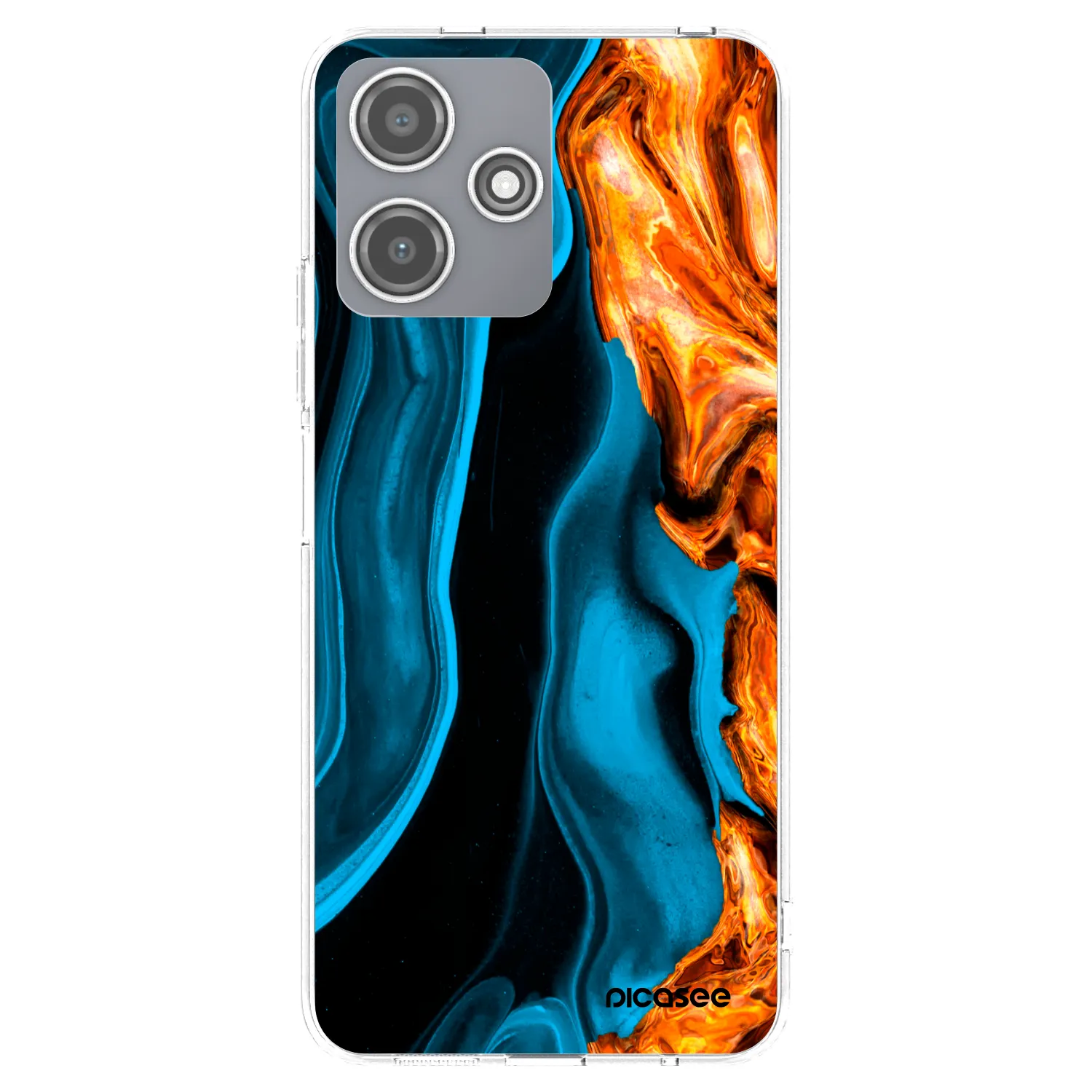 Picasee silikonowe przeźroczyste etui na Xiaomi Redmi 12 5G - Gold blue