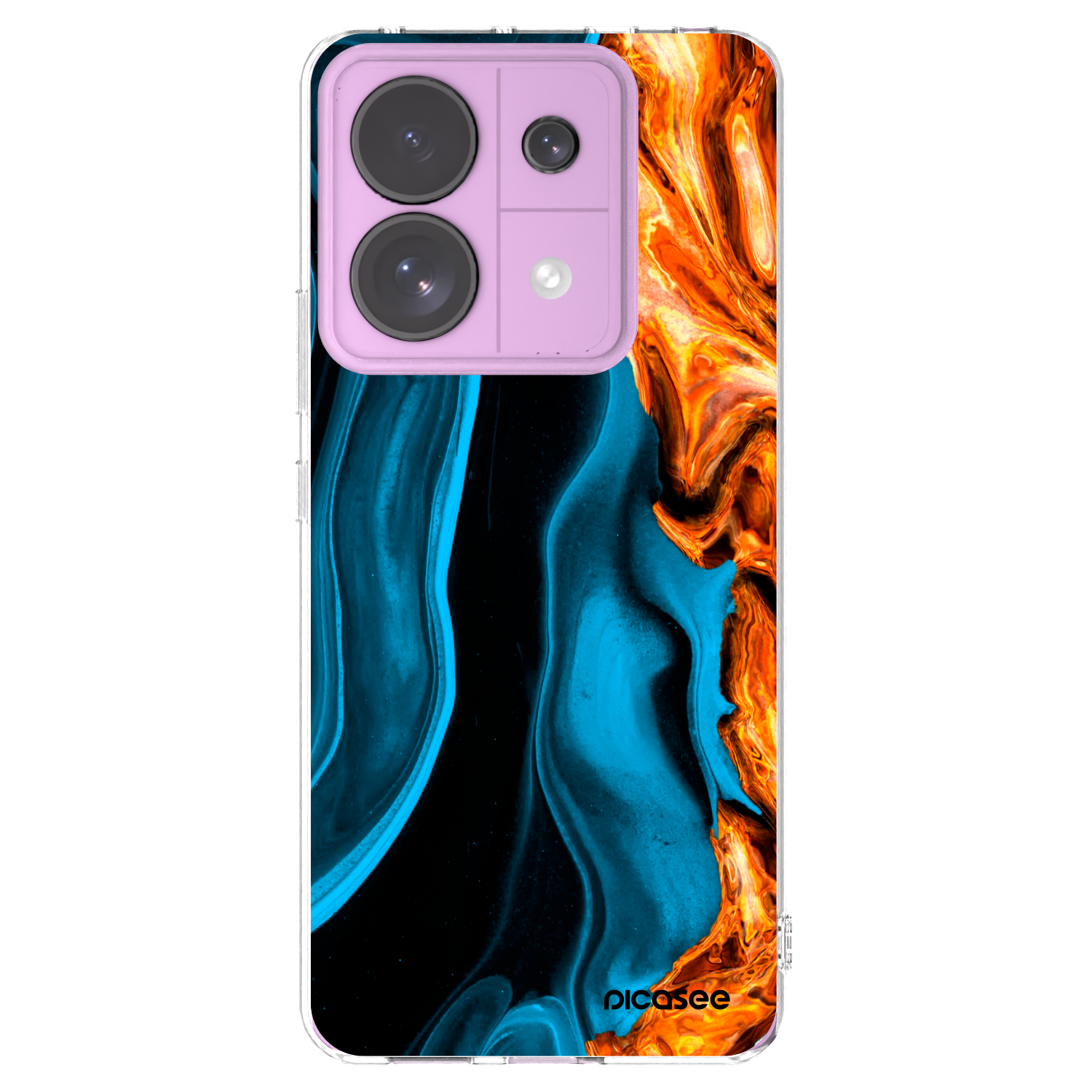 Picasee silikonowe przeźroczyste etui na Xiaomi Redmi Note 13 Pro 5G - Gold blue