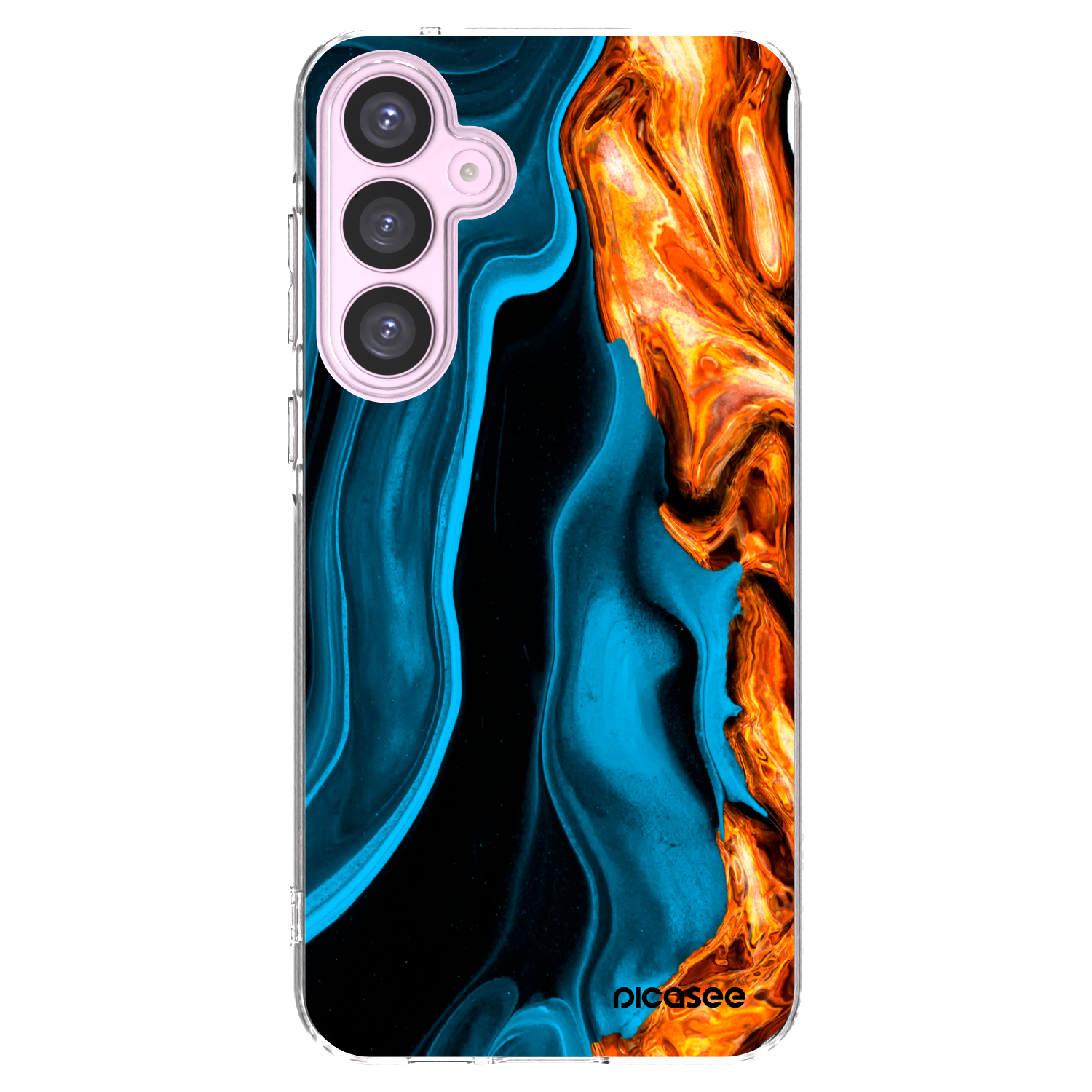 Picasee silikonowe przeźroczyste etui na Samsung Galaxy A55 5G A556B - Gold blue