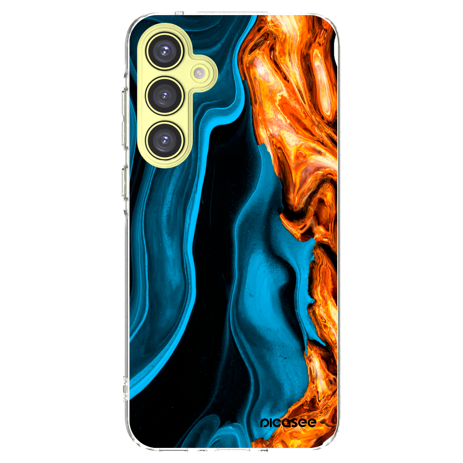 Picasee silikonowe przeźroczyste etui na Samsung Galaxy A35 5G A356B - Gold blue