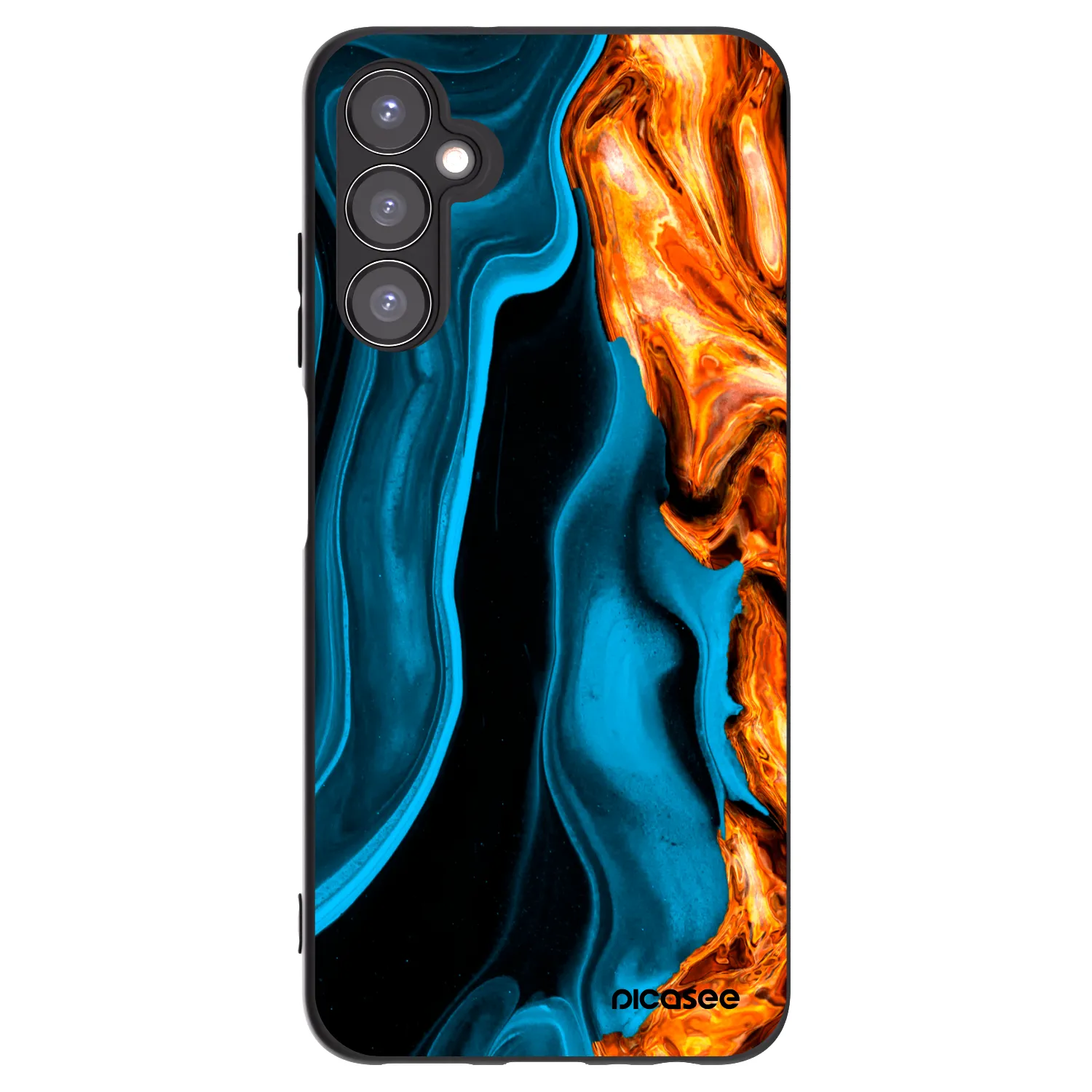 Picasee silikonowe czarne etui na Samsung Galaxy A05s A057G - Gold blue