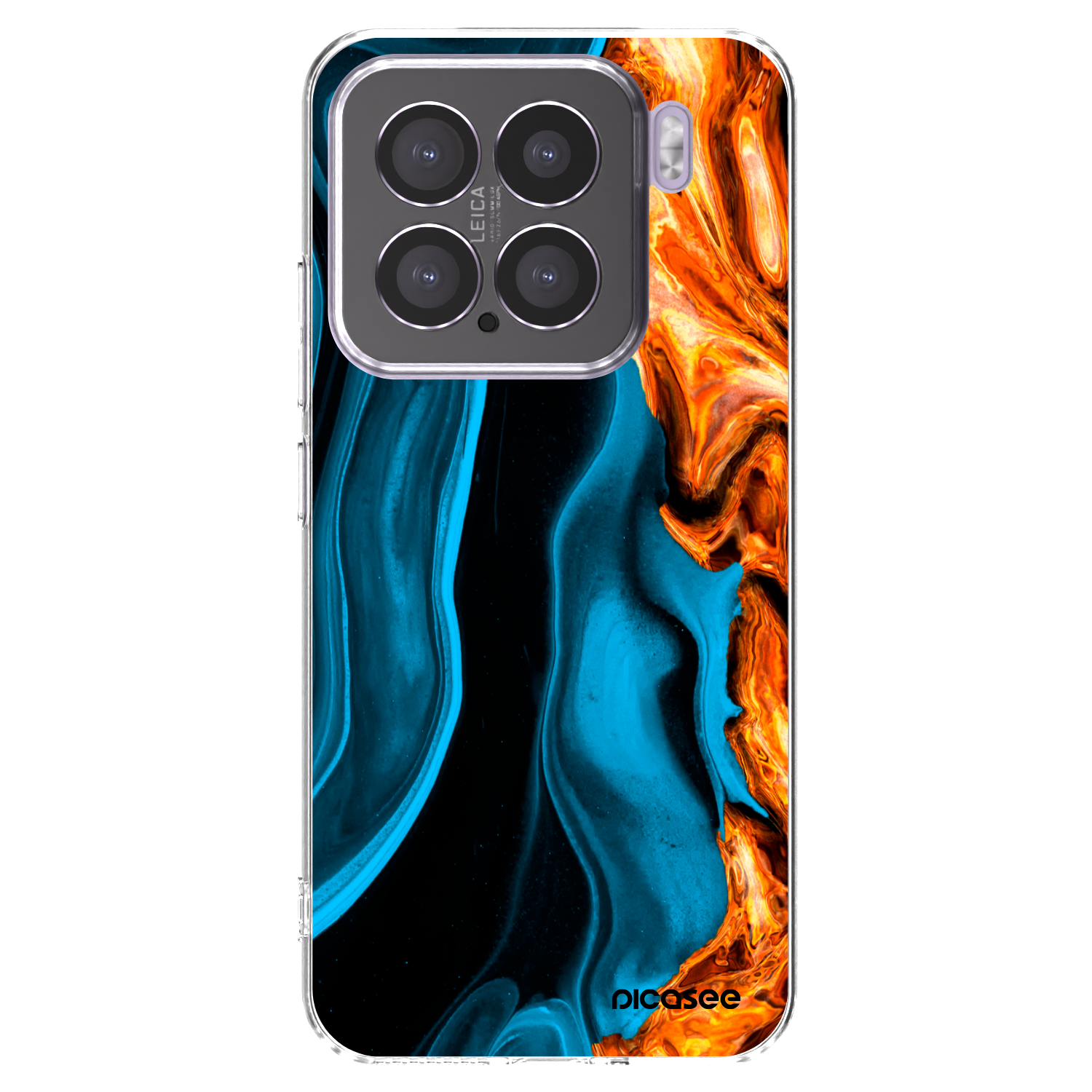 Picasee silikonowe przeźroczyste etui na Xiaomi 15 - Gold blue