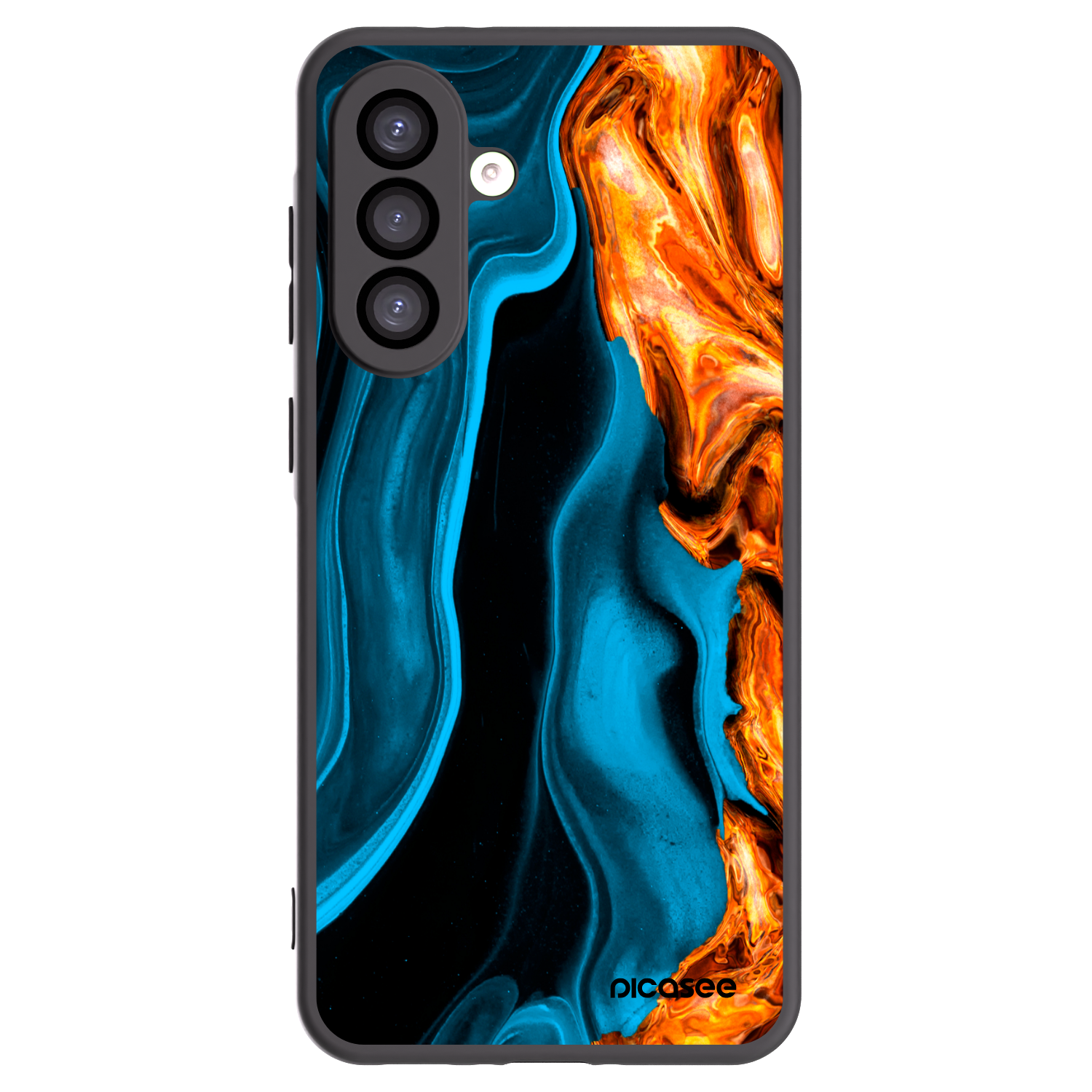 Picasee silikonowe czarne etui na Samsung Galaxy A26 5G A266B - Gold blue