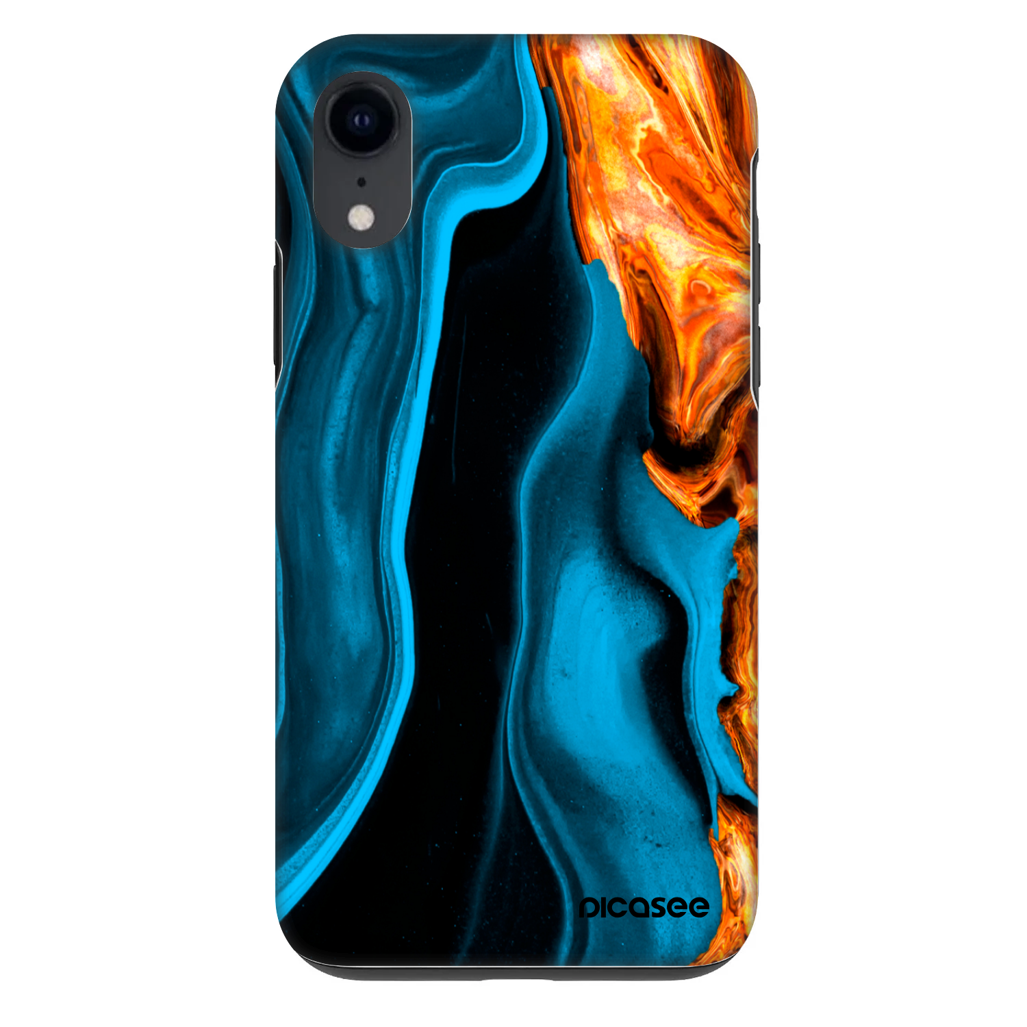 Picasee Fashion Case na Apple iPhone XR - Gold blue