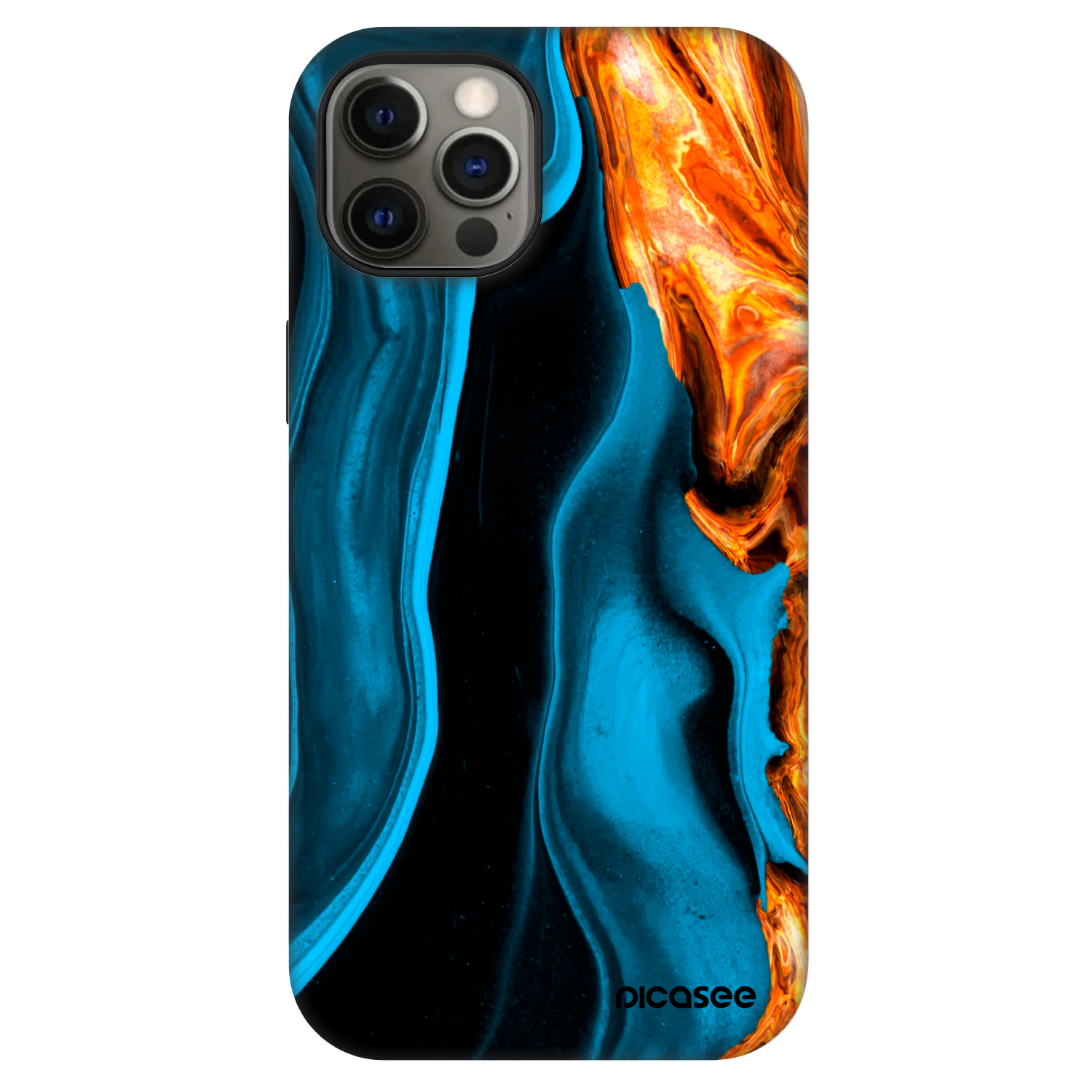 Picasee Fashion Case MagSafe na Apple iPhone 12 Pro - Gold blue