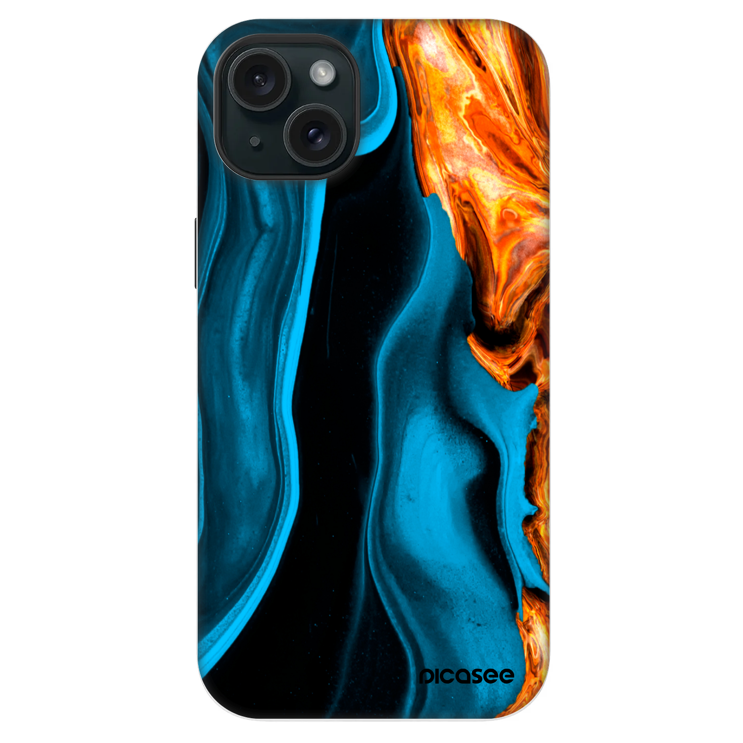 Picasee Fashion Case MagSafe na Apple iPhone 14 Plus - Gold blue