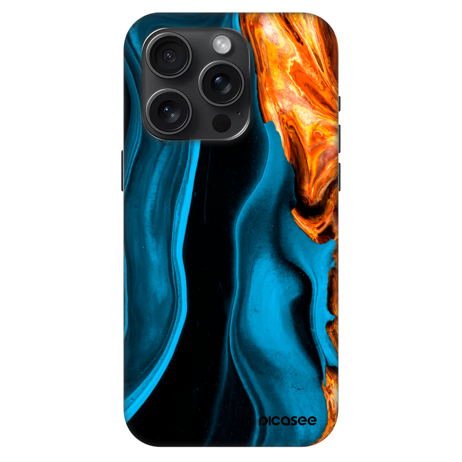 Picasee Fashion Case MagSafe na Apple iPhone 15 Pro - Gold blue