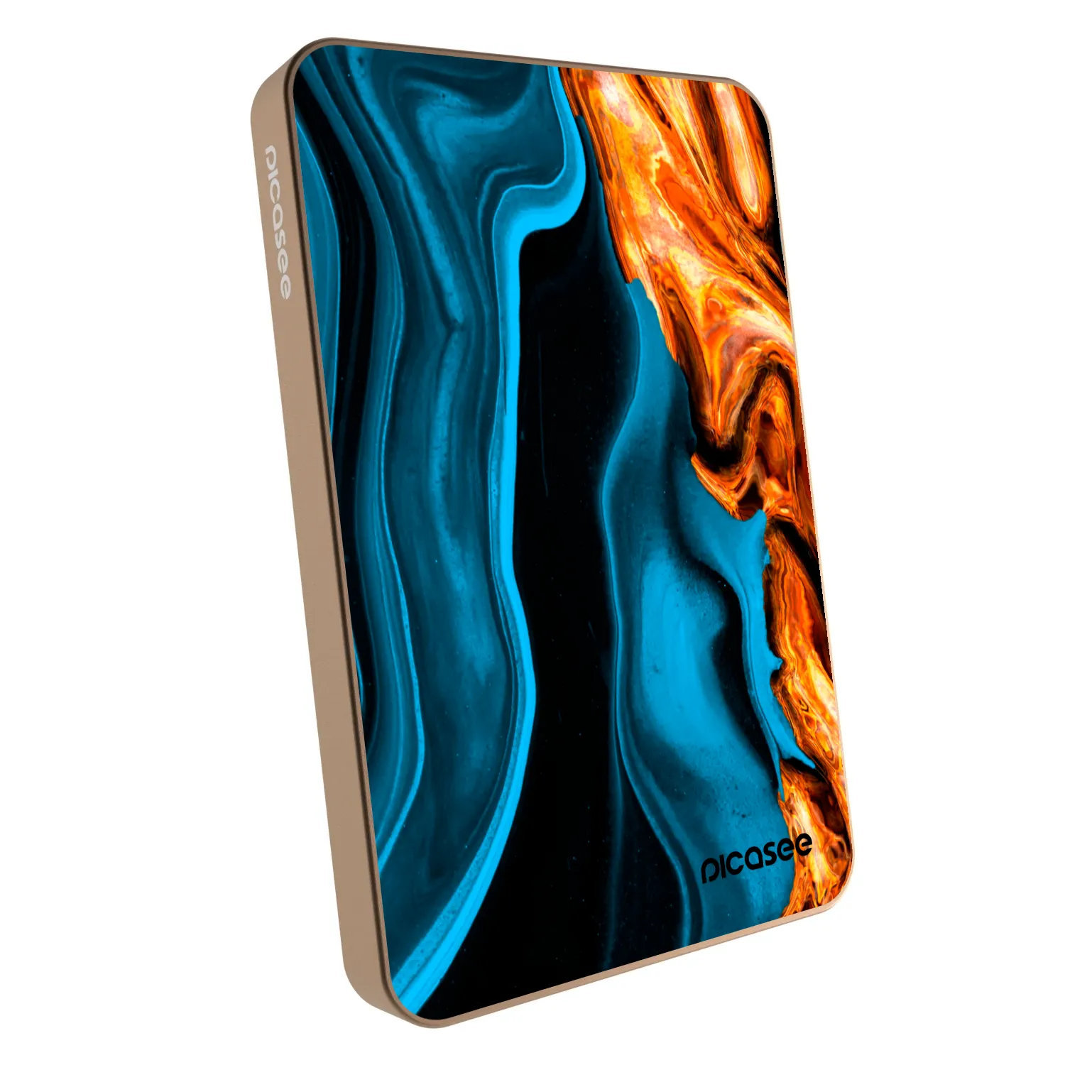 Picasee Powerbank z MagSafe 5 000 mAh Złoty - Gold blue