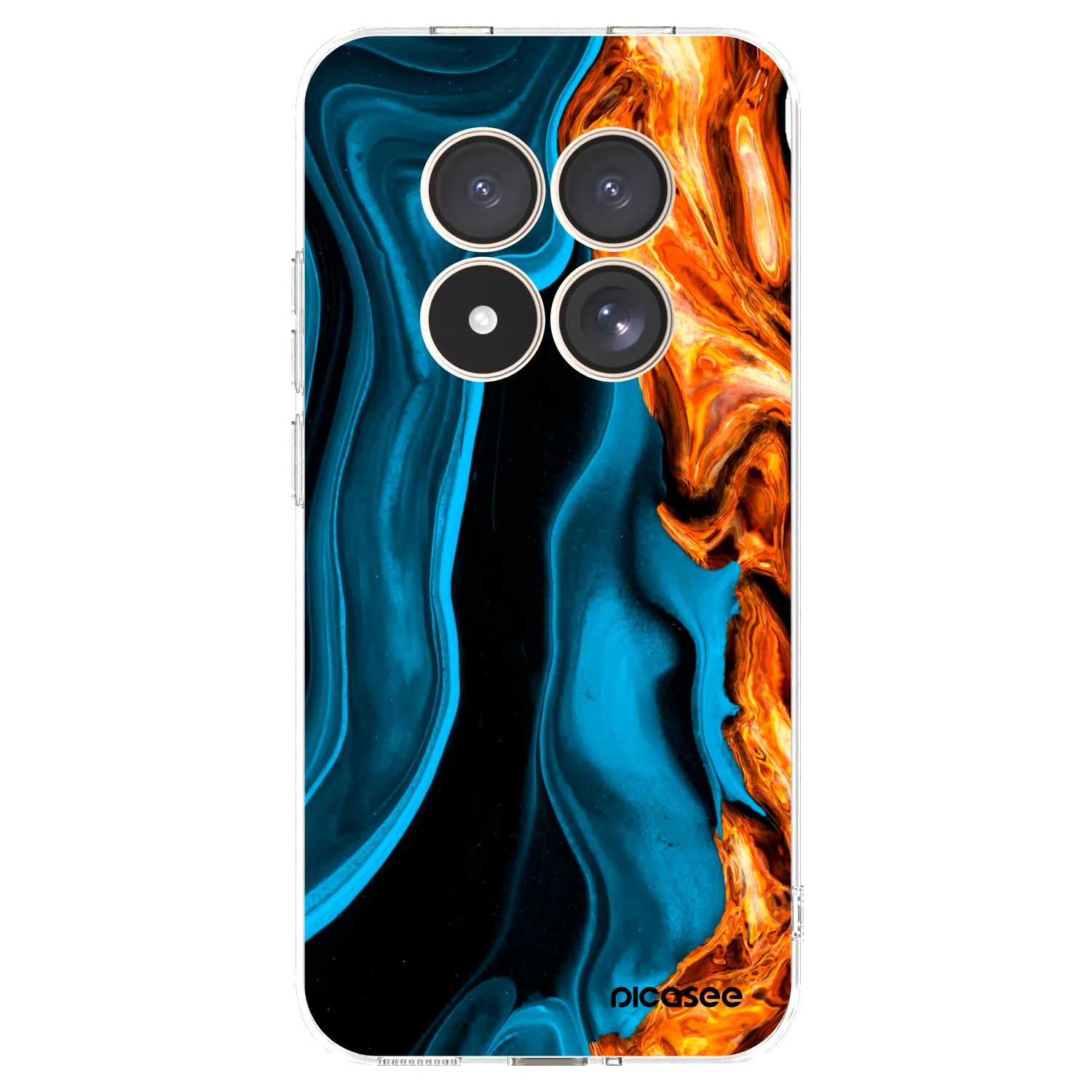 Picasee silikonowe przeźroczyste etui na Xiaomi Redmi Note 15 Pro 4G - Gold blue
