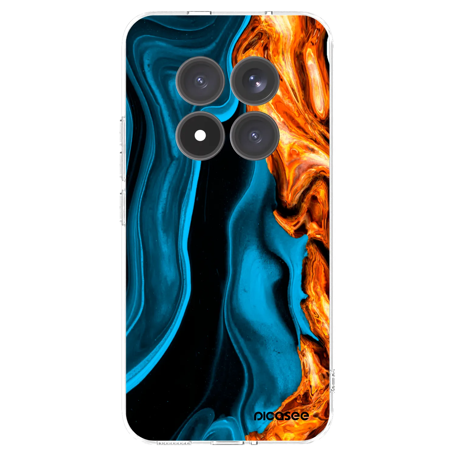 Picasee silikonowe przeźroczyste etui na Xiaomi Redmi Note 15 Pro+ - Gold blue