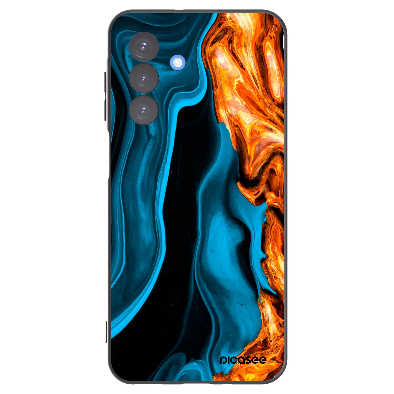 Picasee silikonowe czarne etui na Samsung Galaxy A17 5G - Gold blue