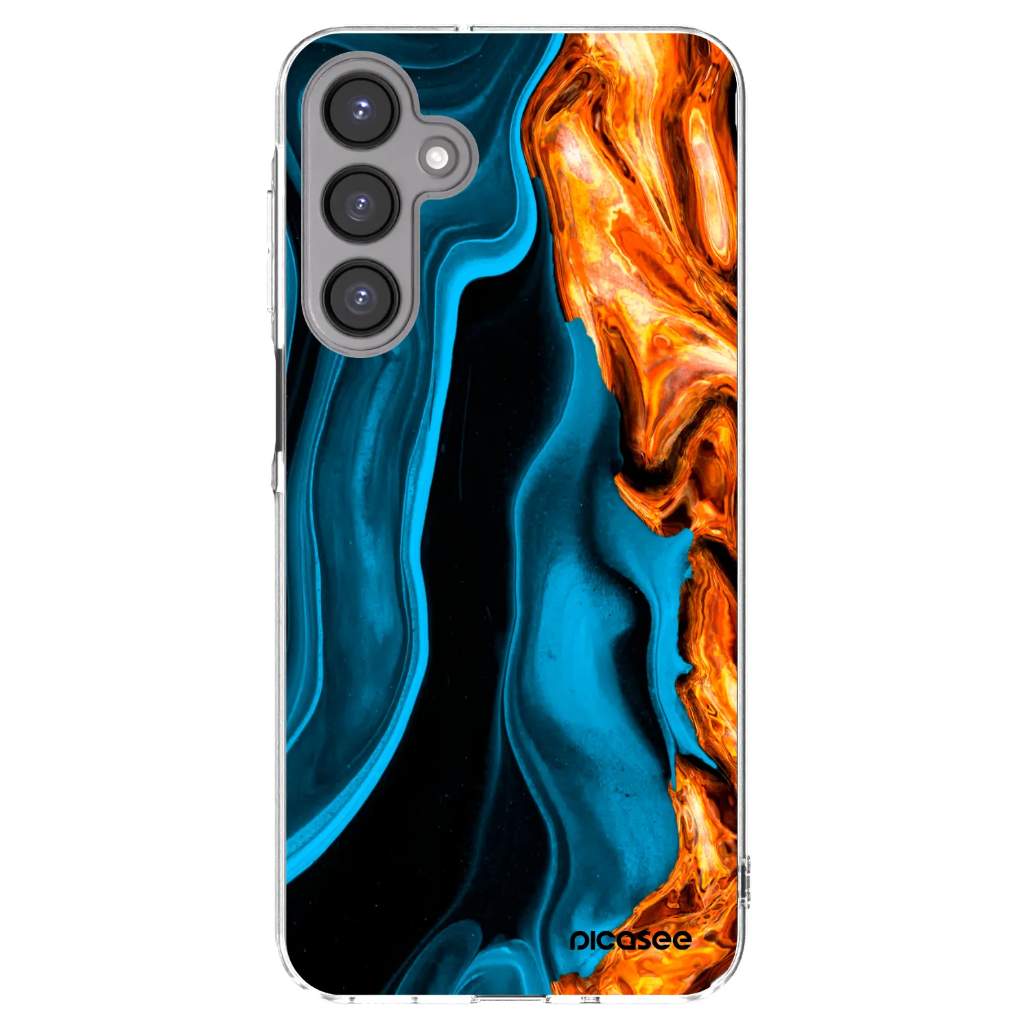 Picasee silikonowe przeźroczyste etui na Samsung Galaxy A16 4G - Gold blue