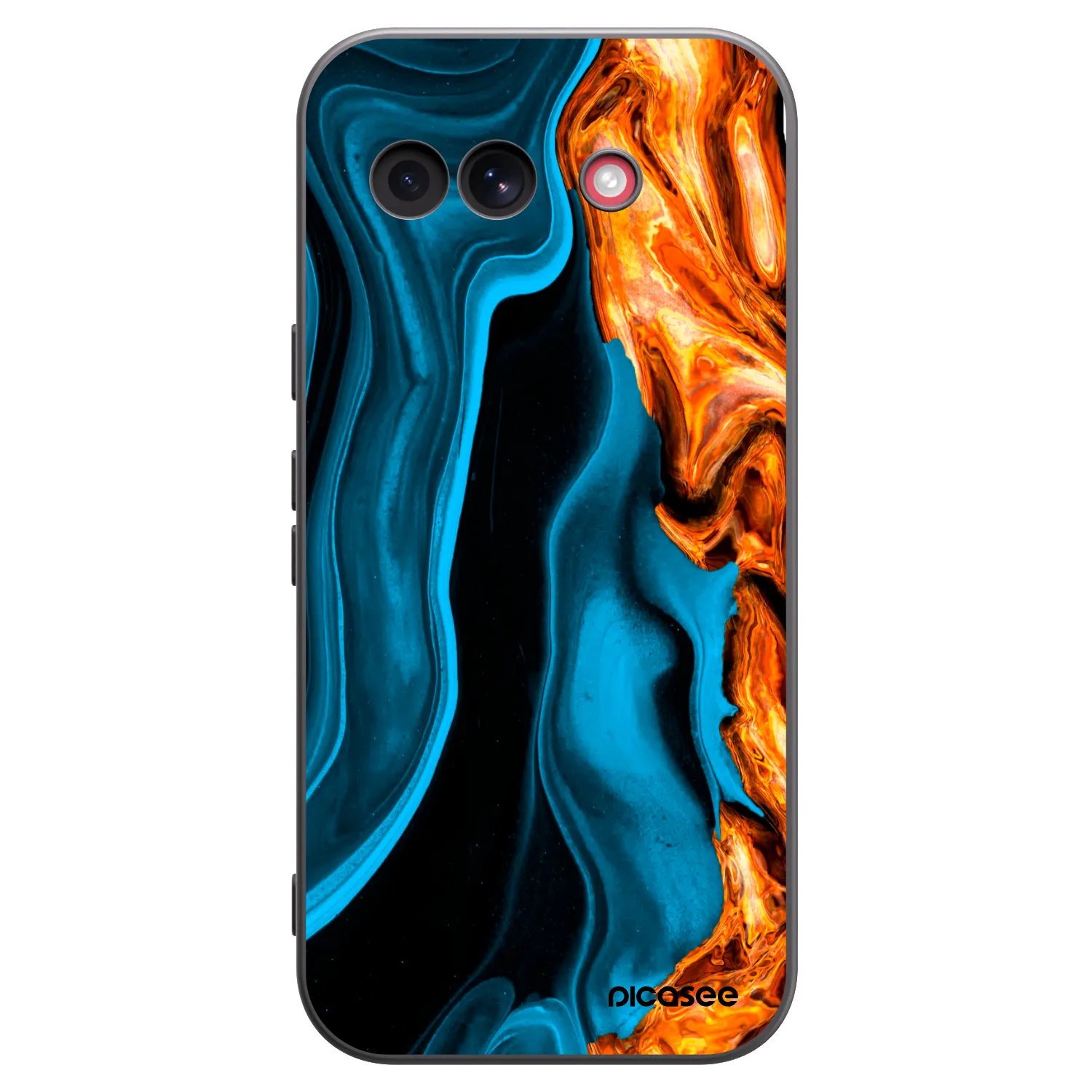 Picasee silikonowe czarne etui na Google Pixel 10a - Gold blue