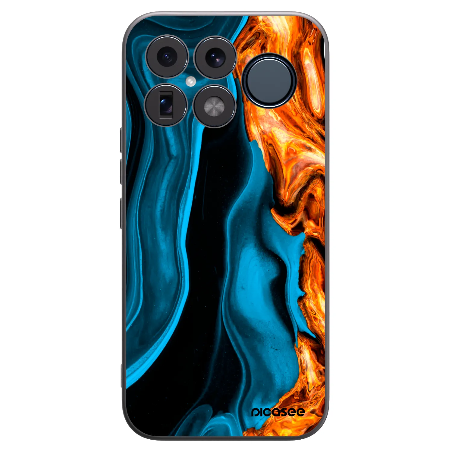Picasee silikonowe czarne etui na Xiaomi Poco F8 Ultra - Gold blue
