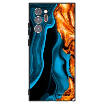 Picasee silikonowe czarne etui na Samsung Galaxy Note 20 Ultra - Gold blue