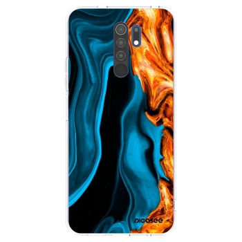 Picasee silikonowe przeźroczyste etui na Xiaomi Redmi 9 - Gold blue