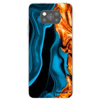 Picasee silikonowe czarne etui na Xiaomi Poco X3 - Gold blue