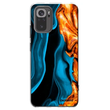 Picasee silikonowe przeźroczyste etui na Xiaomi Redmi Note 10 - Gold blue