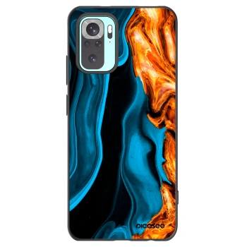 Picasee silikonowe czarne etui na Xiaomi Redmi Note 10 Pro - Gold blue