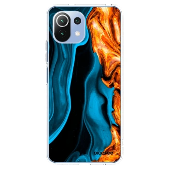 Picasee silikonowe przeźroczyste etui na Xiaomi Mi 11 Lite - Gold blue