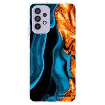 Picasee silikonowe przeźroczyste etui na Samsung Galaxy A32 4G SM-A325F - Gold blue