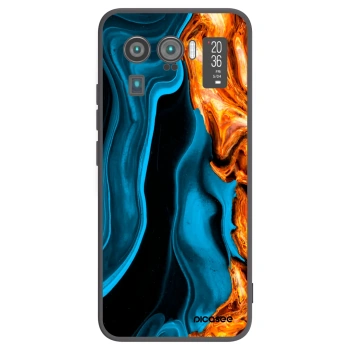 Picasee silikonowe czarne etui na Xiaomi Mi 11 Ultra - Gold blue