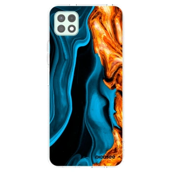 Picasee silikonowe przeźroczyste etui na Samsung Galaxy A22 A226B 5G - Gold blue