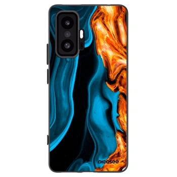 Picasee silikonowe czarne etui na Xiaomi 11T - Gold blue
