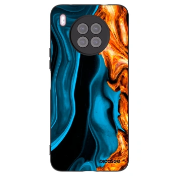 Picasee silikonowe czarne etui na Huawei Nova 8i - Gold blue