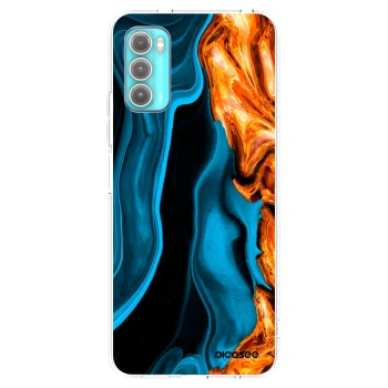 Picasee silikonowe przeźroczyste etui na Motorola Moto G60 - Gold blue