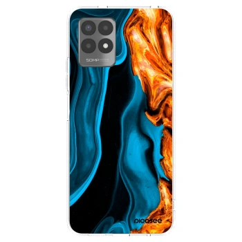 Picasee silikonowe przeźroczyste etui na Realme 8i - Gold blue