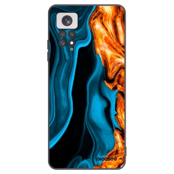 Picasee silikonowe czarne etui na Xiaomi Redmi Note 11 - Gold blue