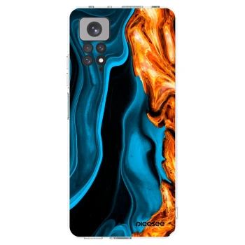 Picasee silikonowe przeźroczyste etui na Xiaomi Redmi Note 11S 4G - Gold blue