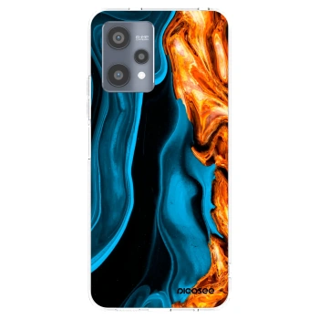 Picasee silikonowe przeźroczyste etui na Realme 9 Pro 5G - Gold blue