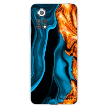 Picasee silikonowe przeźroczyste etui na Xiaomi Poco X4 Pro 5G - Gold blue