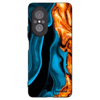 Picasee silikonowe czarne etui na Huawei Nova 9 SE - Gold blue