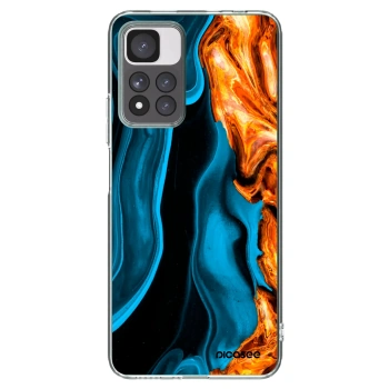 Picasee silikonowe przeźroczyste etui na Xiaomi Redmi Note 11 Pro+ 5G - Gold blue
