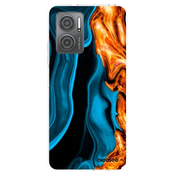 Picasee silikonowe przeźroczyste etui na Xiaomi Redmi 10 5G - Gold blue