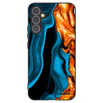 Picasee silikonowe czarne etui na Samsung Galaxy A34 5G A346B - Gold blue