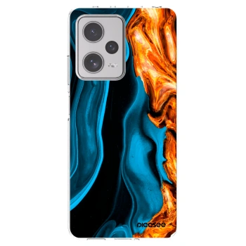 Picasee silikonowe przeźroczyste etui na Xiaomi Redmi Note 12 Pro+ 5G - Gold blue