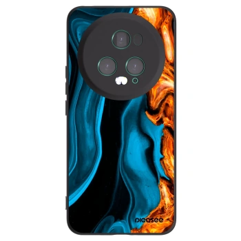 Picasee silikonowe czarne etui na Honor Magic5 Pro - Gold blue