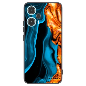 Picasee silikonowe czarne etui na Xiaomi Poco F5 - Gold blue