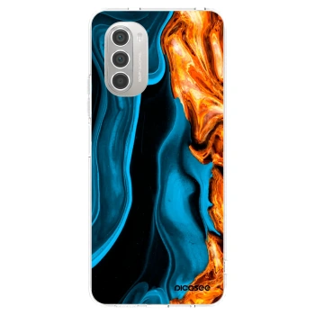 Picasee silikonowe przeźroczyste etui na Motorola Moto G51 - Gold blue