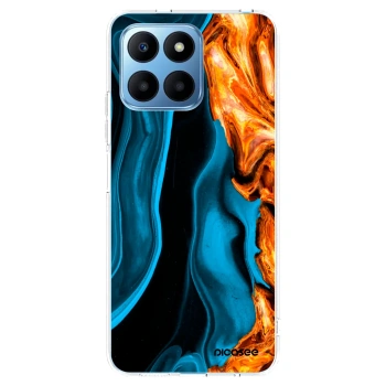 Picasee silikonowe przeźroczyste etui na Honor 70 Lite - Gold blue